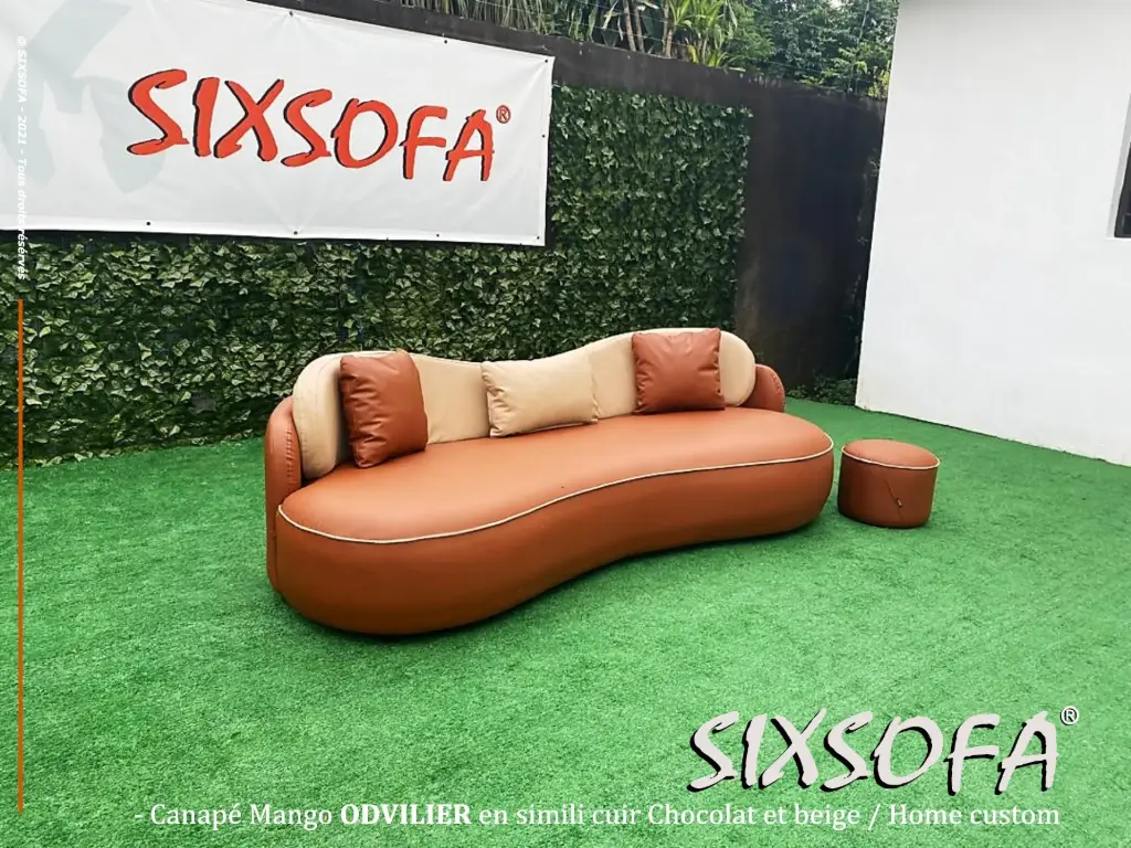 Canapé Mango ODVILIER en simili cuir by SIXSOFA