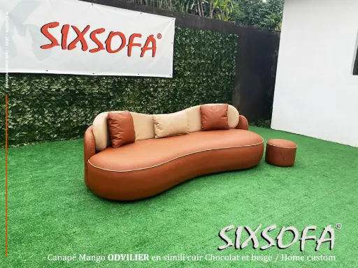 Canapé Mango ODVILIER en simili cuir by SIXSOFA